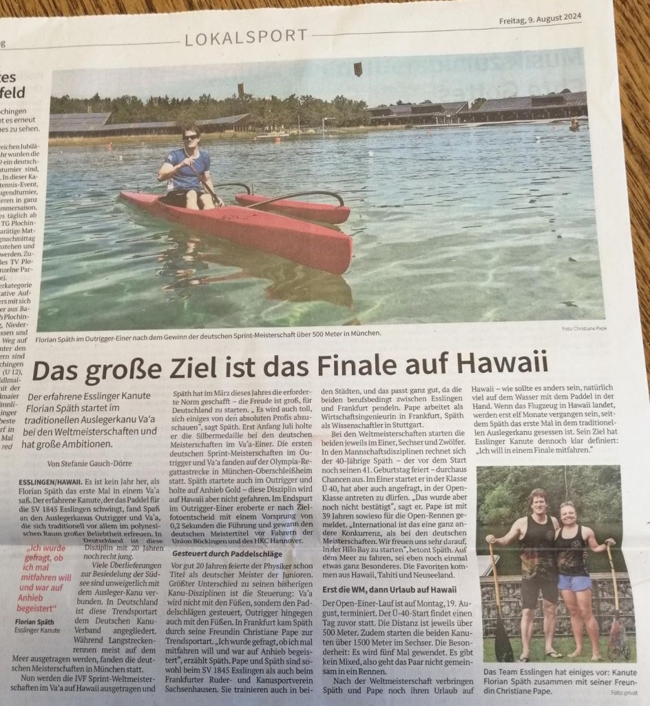 Fotos der Zeitungsbericht